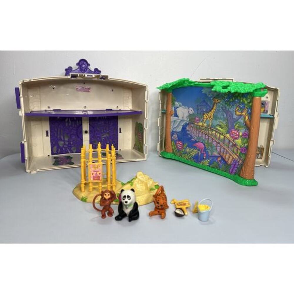 Vintage Kenner Littlest Pet Shop Petting Zoo Case W/ Jungle Bunch